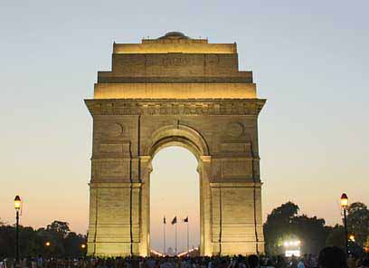 View of India Gate in Delhi -The Capital of India 
