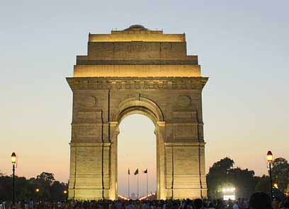 View of India Gate in Delhi -The Capital of India